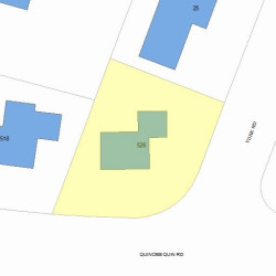 526 Quinobequin Rd, Newton MA 02468-2128 plot plan