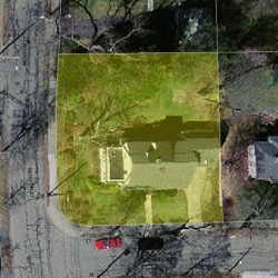 41 Vineyard Rd, Newton MA 02459-1003 aerial view