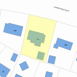 934 Commonwealth Ave, Newton MA 02459-1039 plot plan