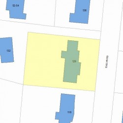 126 Evelyn Rd, Newton MA 02468-1042 plot plan