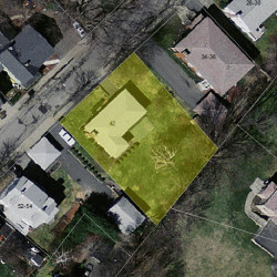 42 Ashmont Ave, Newton MA  02458-1208 aerial view