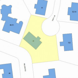 41 Helene Rd, Newton MA 02468-1024 plot plan