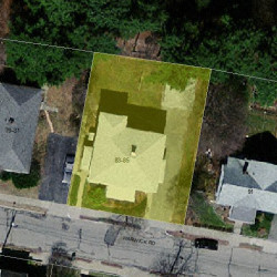 85 Warwick Rd, Newton MA 02465-1723 aerial view