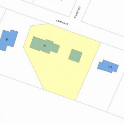99 Aspen Ave, Newton MA 02466-3021 plot plan