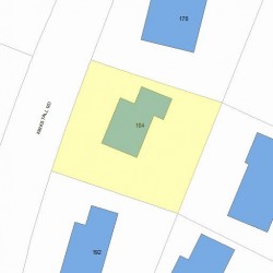 184 Kirkstall Rd, Newton MA  02460-2441 plot plan