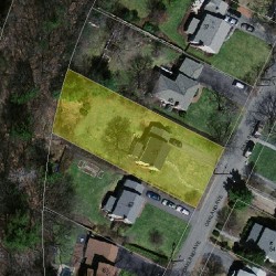 51 Oakland Ave, Newton MA  02466-1704 aerial view