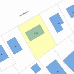 32 Braeland Ave, Newton MA 02459-2211 plot plan
