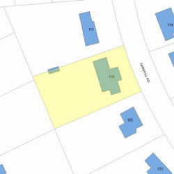 119 Dane Hill Rd, Newton MA  02461-2018 plot plan