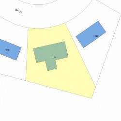 114 Day St, Newton MA 02466-2922 plot plan