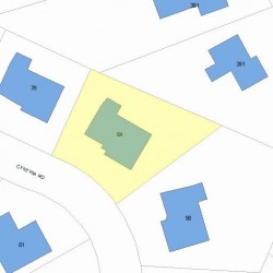84 Cynthia Rd, Newton MA  02459-2834 plot plan