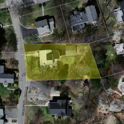 46 Rockland Pl, Newton MA  02464-1234 aerial view