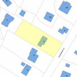 25 Claremont St, Newton MA 02458-1925 plot plan