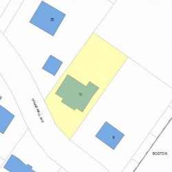15 Hunnewell Ave, Newton MA 02458-2214 plot plan