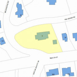9 The Ledges Rd, Newton MA 02459-2072 plot plan