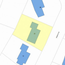 20 Bunker Ln, Newton MA  02465-1706 plot plan