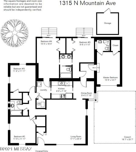 1315 Mountain Ave, Tucson AZ  85719-7147 exterior