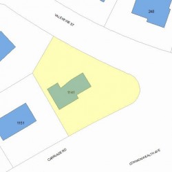 1141 Commonwealth Ave, Newton MA  02465-2908 plot plan