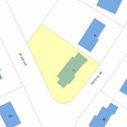 61 Druid Hill Rd, Newton MA 02461-2040 plot plan