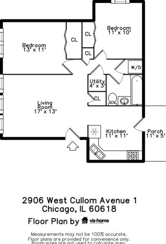 2906 Cullom Ave, Chicago IL  60618-1402 exterior