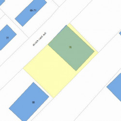 76 Silver Lake Ave, Newton MA  02458-1111 plot plan