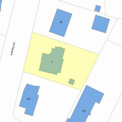 9 Edward Rd, Newton MA  02465-1120 plot plan