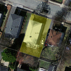 16 Cambria Rd, Newton MA  02465-1117 aerial view