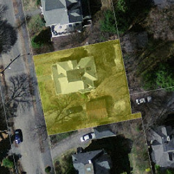 68 Chester St, Newton MA  02461-1435 aerial view