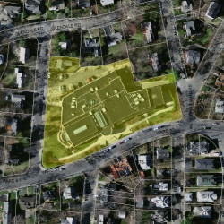 385 Ward St, Newton MA 02459-1263 aerial view