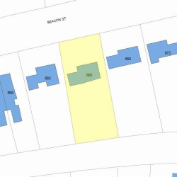 686 Beacon St, Newton MA  02459-1942 plot plan