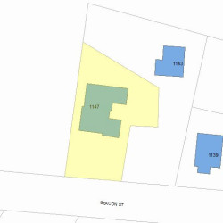1147 Beacon St, Newton MA 02461-1101 plot plan