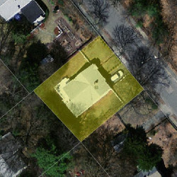 53 Deforest Rd, Newton MA  02462-1133 aerial view