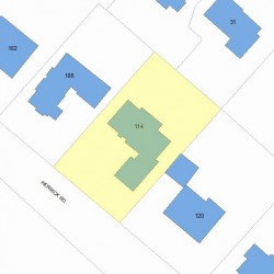 114 Herrick Rd, Newton MA 02459-2237 plot plan