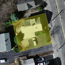923 Walnut St, Newton MA  02461-1133 aerial view