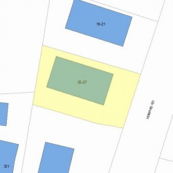 25 Hibbard Rd, Newton MA  02458-2107 plot plan