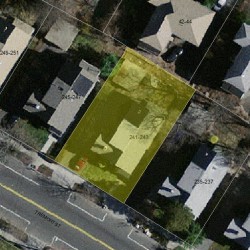 241 Tremont St, Newton MA  02458-2111 aerial view