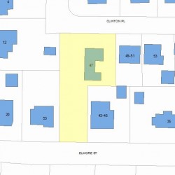 47 Clinton Pl, Newton MA 02459-1117 plot plan