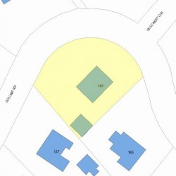 145 Collins Rd, Newton MA 02468-2211 plot plan