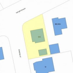 910 Watertown St, Newton MA 02465-2108 plot plan
