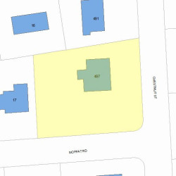 497 Chestnut St, Newton MA 02468-1220 plot plan
