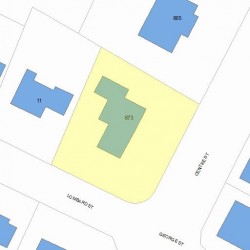 673 Centre St, Newton MA 02458-2341 plot plan