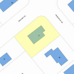 57 Crehore Dr, Newton MA 02462-1137 plot plan
