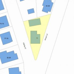 73 Jasset St, Newton MA 02458-1055 plot plan