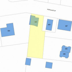 445 Highland St, Newton MA 02460-2109 plot plan