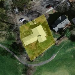 50 Valley Spring Rd, Newton MA  02458-2712 aerial view