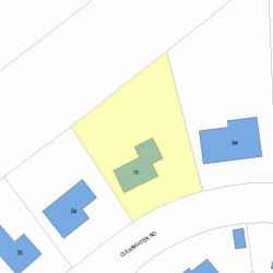 90 Clearwater Rd, Newton MA  02462-1106 plot plan