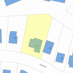 27 Champa St, Newton MA 02464-1224 plot plan