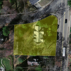 587 Walnut St, Newton MA  02460-2466 aerial view