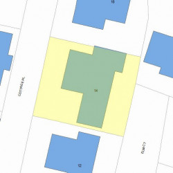 16 Cottage Pl, Newton MA 02465-1525 plot plan