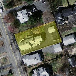 46 Elm St, Newton MA 02465-1806 aerial view