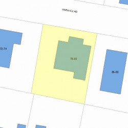 78 Warwick Rd, Newton MA 02465-1724 plot plan